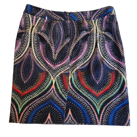 ETCETERA Multicolor Corduroy Mini Skirt Size 10 Artsy Rainbow Boho Indie - Picture 4 of 11